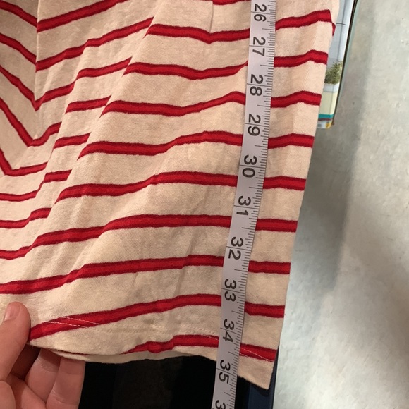 Madewell Sleeveless Red and White Striped Linen Dress - Picture 8 of 9